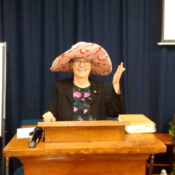 Love Hat - behind Pulpit